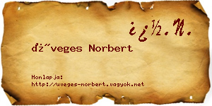Üveges Norbert névjegykártya