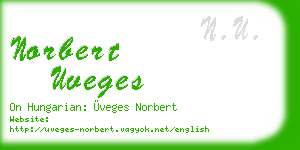 norbert uveges business card
