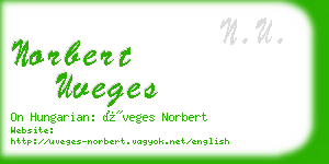 norbert uveges business card